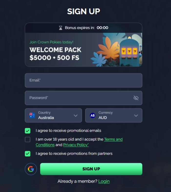 Account access and registration